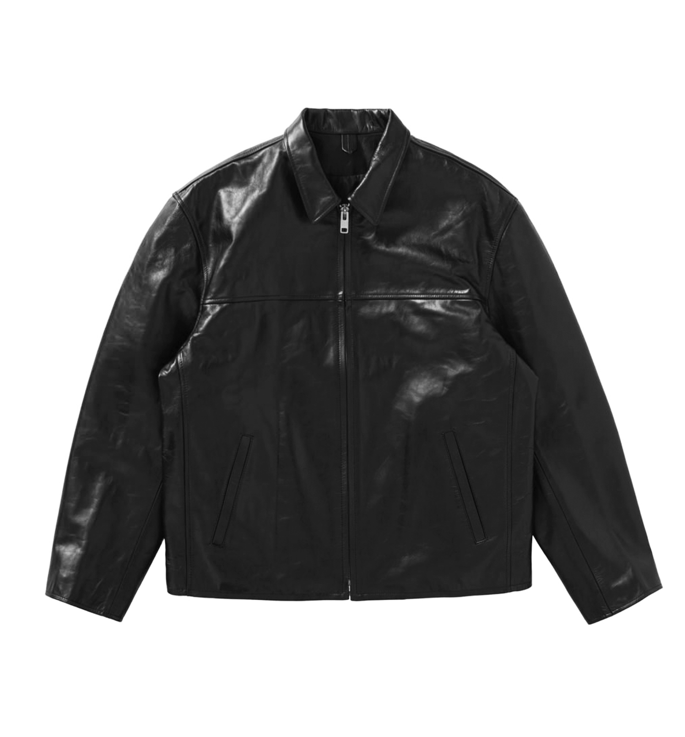 EMBOSSED LEATHER JACKET
